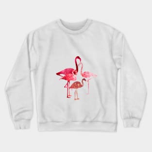 Pink abstract Flamingo collage Crewneck Sweatshirt